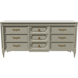 66" Unfinished 9 Drawer American Of Martinsville Vintage Dresser #08723