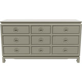 60" Unfinished 9 Drawer Vintage Dresser #08598