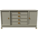62" Unfinished 4 Drawer 2 Door American Of Martinsville Vintage Buffet #08595