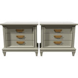 26" Unfinished 3 Drawer Thomasville Vintage Nightstand Set Of 2 #08180