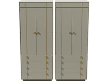 Load image into Gallery viewer, 31.5&quot; Unfinished 2 Door 4 Drawer Vintage Cabinet Set of 2 #08241
