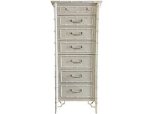 Load image into Gallery viewer, 27&quot; Unfinished 7 Drawer Thomasville Vintage Bamboo Style Tallboy #08285
