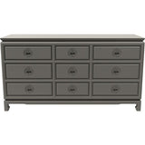 60" Unfinished 9 Drawer Vintage Dresser #08598