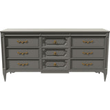 66" Unfinished 9 Drawer American Of Martinsville Vintage Dresser #08723