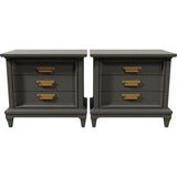 26" Unfinished 3 Drawer Thomasville Vintage Nightstand Set Of 2 #08180