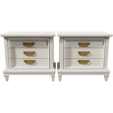 26" Unfinished 3 Drawer Thomasville Vintage Nightstand Set Of 2 #08180