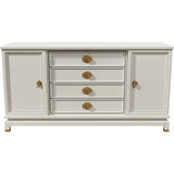 62" Unfinished 4 Drawer 2 Door American Of Martinsville Vintage Buffet #08595