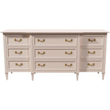 70" Unfinished 9 Drawer Vintage Dresser #08721