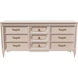 66" Unfinished 9 Drawer American Of Martinsville Vintage Dresser #08723