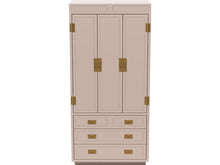 Load image into Gallery viewer, 40&quot; Unfinished 2 Door 3 Drawer Henredon Vintage Cabinet #08242
