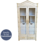 Load image into Gallery viewer, 37&quot; Unfinished 2 Door 2 Drawer Vintage Hutch #08456

