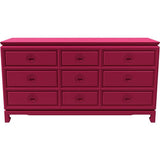 60" Unfinished 9 Drawer Vintage Dresser #08598