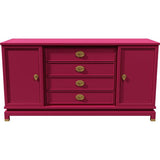 62" Unfinished 4 Drawer 2 Door American Of Martinsville Vintage Buffet #08595