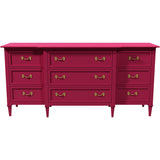 70" Unfinished 9 Drawer Vintage Dresser #08721