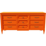 66" Unfinished 9 Drawer American Of Martinsville Vintage Dresser #08723
