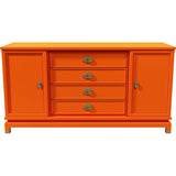 62" Unfinished 4 Drawer 2 Door American Of Martinsville Vintage Buffet #08595