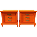 26" Unfinished 3 Drawer Thomasville Vintage Nightstand Set Of 2 #08180