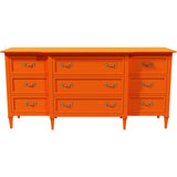 70" Unfinished 9 Drawer Vintage Dresser #08721