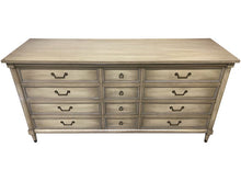 Load image into Gallery viewer, 67.75&quot; Unfinished 12 Drawer Vintage Dresser #08381
