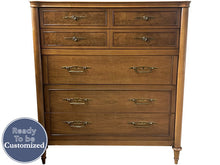 Load image into Gallery viewer, 40.5&quot; Unfinished 5 Drawer Drexel Vintage Tallboy #08249
