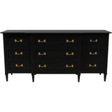 70" Unfinished 9 Drawer Vintage Dresser #08721