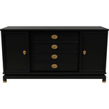 62" Unfinished 4 Drawer 2 Door American Of Martinsville Vintage Buffet #08595