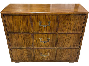 33" Unfinished 3 Drawer Artefacts  Vintage Dresser #08455