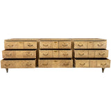 96" Unfinished 9 Drawer Vintage Dresser #08774