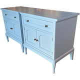24" Finished 1 Drawer 2 Door White Fine Furniture Vintage Nightstand Set of 2 #08769