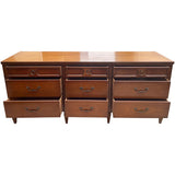 72" Unfinished 9 Drawer Vintage Dresser #08830