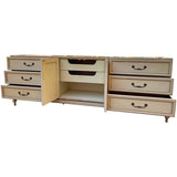 90" Unfinished 2 Door 6 Drawer Vintage Buffet #08791