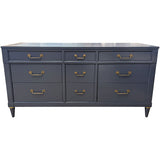 62" Finished 9 Drawer Century Vintage Dresser #08802