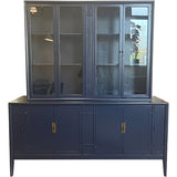 66" Unfinished 8 Door Vintage Hutch #08783