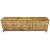 96" Unfinished 9 Drawer Vintage Dresser #08774