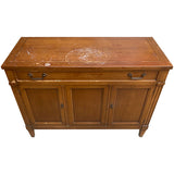 46" Unfinished 2 Door 1 Drawer Vintage Buffet #08777