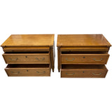 34.75" Unfinished 2 Drawer Baker Furniture Vintage Side Table Set of 2 #08776