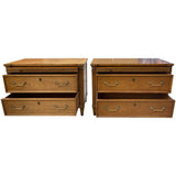 34.75" Unfinished 2 Drawer Baker Furniture Vintage Side Table Set of 2 #08776