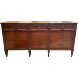 72" Unfinished 9 Drawer Vintage Dresser #08830