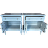 24" Finished 1 Drawer 2 Door White Fine Furniture Vintage Nightstand Set of 2 #08769