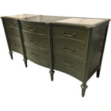 64" Finished 9 Drawer Vintage Dresser #08605