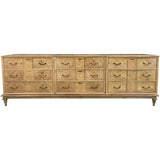 96" Unfinished 9 Drawer Vintage Dresser #08774