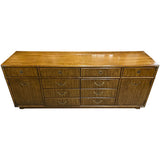 77" Unfinished 2 Door 10 Drawer Drexel Vintage Buffet #08795
