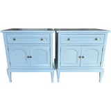 24" Finished 1 Drawer 2 Door White Fine Furniture Vintage Nightstand Set of 2 #08769