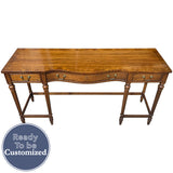 54" Unfinished 3 Drawer Thomasville Vintage Desk #08785
