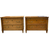 34.75" Unfinished 2 Drawer Baker Furniture Vintage Side Table Set of 2 #08776