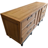 70" Unfinished 2 Door 6 Drawer Vintage Buffet #08838