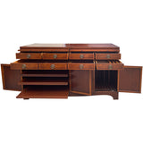 64" Unfinished 4 Door 8 Drawer Vintage Buffet #08779