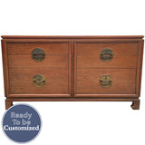 60" Unfinished 8 Drawer Vintage Dresser #08778