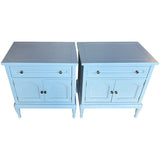24" Finished 1 Drawer 2 Door White Fine Furniture Vintage Nightstand Set of 2 #08769
