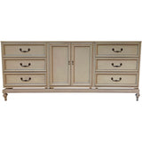 90" Unfinished 2 Door 6 Drawer Vintage Buffet #08791